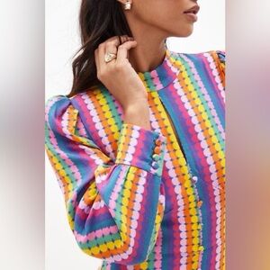 Olivia Rubin Agnes Rainbow Maxi Dress Size 4